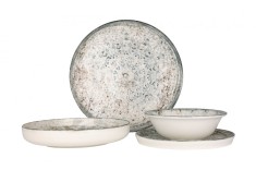 Rinart Set de vesela - Fade - 24 bucăți - 6 persoane - Porţelan