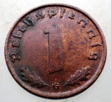 B.097 GERMANIA 1 REICHSPFENNIG 1939 G, Europa, Bronz