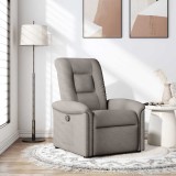 vidaXL Fotoliu rabatabil, gri taupe, material textil