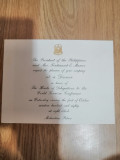 Invitatie oficiala de la Presedintele Rep. Filipine Ferdinand Marcos