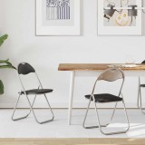 vidaXL Scaun pliant 2 pcs Negru și Gri 48 x 43,5 x 81 cm 42029043