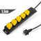 Prelungitor pentru exterior cu capac 1.5m 5 prize 3x1.5mm2 IP44