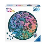 Cumpara ieftin Puzzle cerc Ravensburger - Ciuperci, 500 piese