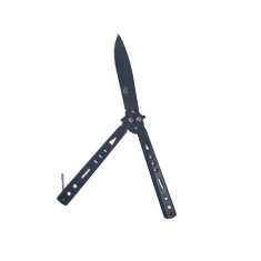 Cutit fluture briceag negru cercuri decupate n2