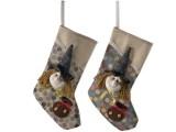 Cumpara ieftin Set 2 ciorapi decorativi Halloween Befana textil multicolor cm 24 x 37 H