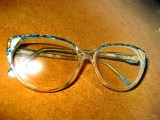 A108-Ochelari vintage VISAGE France alama colorata si aurita.