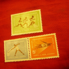 Serie Papua Noua Guinee 1962 - Competitie Sportiva Commonwealth ,1 pereche+1val