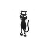 Semn de carte pisica neagra (black cat) din PVC