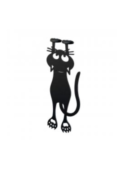 Semn de carte pisica neagra (black cat) din PVC