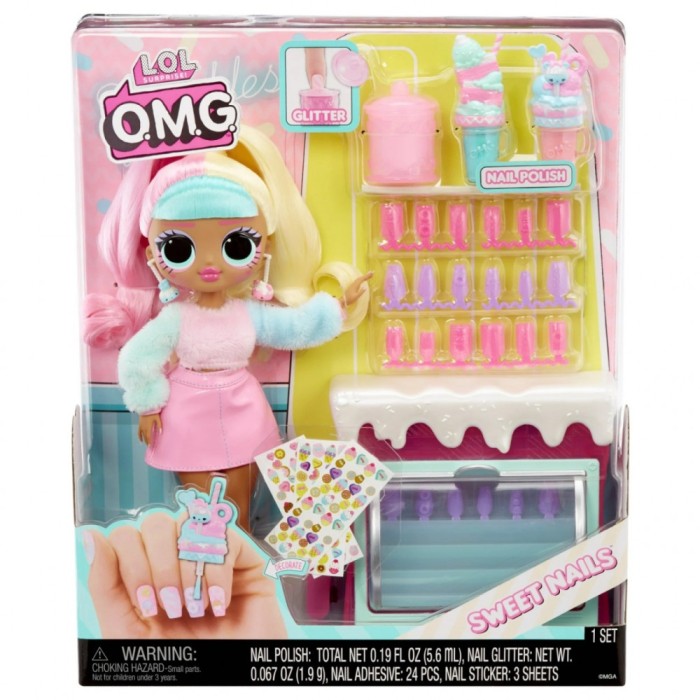 L.O.L. Surprise! Omg Sweet Nails Candylicious Sprinkles Shop Set Papusa Cu