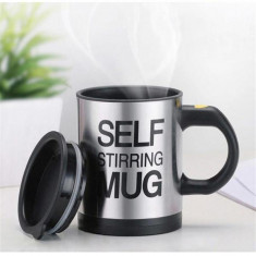 Cana cu amestecare automata Self-Stirring Mug, Negru foto