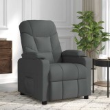 VidaXL Fotoliu de masaj, gri &icirc;nchis, material textil