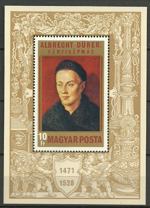 Ungaria 1971 - Durer, arta, colita neuzata