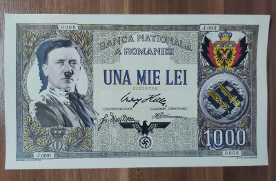 WW2 bancnota fantezie 1000 lei 1934 foto