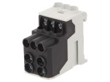 Bloc de distribuție negru 10mm2 25mm2