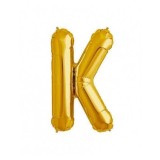 Balon Folie Litera K Auriu - 40 cm