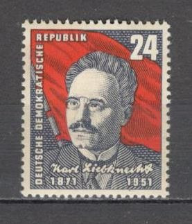 D.D.R.1951 80 ani nastere K.Liebknecht-om politic SD.18