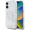 Husa pentru iPhone 16 - Karl Lagerfeld IML Rhinestones (KLHCP16SHKHDCELT) - Karl Head Transparent