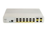 Switch Cisco WS-C2960C-12PC-L cu 12 porturi 10/100 Mb PoE și 2 porturi de uplink duale de 1 Gb (RJ45/SFP)