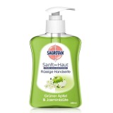 Săpun lichid antibacterian Sagrotan, măr verde și iasomie, 250 ml