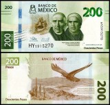 MEXIC █ bancnota █ 200 Pesos █ 2024 █ P-W140 (1) █ COMEMORATIV █ UNC