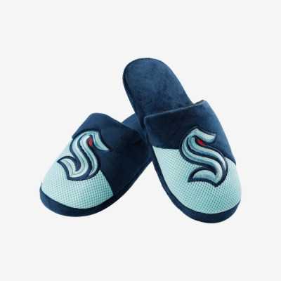 Seattle Kraken papuci de bărbați Logo Staycation Slipper - L = 44-45 EU foto