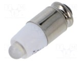 Lampă LED albă 28V EAO, 1 diodă, 750mcd, 16mm