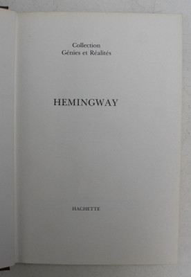 HEMINGWAY - COLLECTION GENIES ET REALITES , 1966 foto
