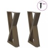 VidaXL Picioare pentru măsuță de cafea, 2 buc., oțel natural, 28x (42-43,3) cm 4012699