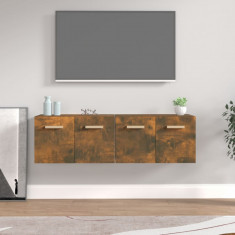 Dulapuri TV de perete 2 buc. stejar fumuriu 60x36,5x35 cm lemn GartenMobel Dekor