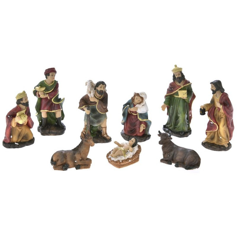 Set 9 figurine Nasterea Domnului din rasina | arhiva Okazii.ro
