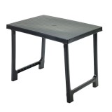 Masa de gradina dreptunghiulara, Progarden, NIK, Polipropilena, Antracit, 81x56x63 cm, Resigilat, Grad B