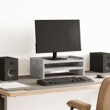 VidaXL Suport de monitor, gri beton, 42x24x16 cm, lemn prelucrat