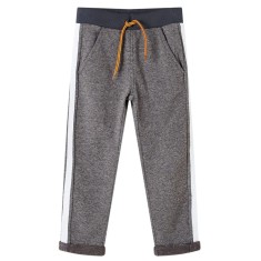Pantaloni de trening pentru copii, gri &icirc;nchis melanj, 128