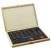 Set 12 Unelte Strunjire Indexabile 16x16mm vidaXL, Otel Carbon, Carbid, Cutie Depozitare, SCLCR, SCLCL, SDNCN, SDJCR, SWGCR, QA, LW