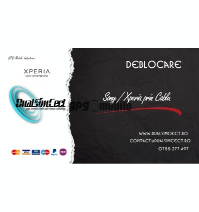 Deblocare Sony / Ericsson prin Cablu. Counter 0 suportat Deblocare Sony / Ericsson prin Cablu. Counter 0 suportat