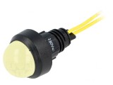Lampă de control LED galbenă 230V &Oslash;13mm IP40