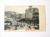 Rara! Carte postala necirculata circa 1900 Imperiul Otoman/Salutari din Constantinopol:Cartierul Emin Eunu/Eminonu