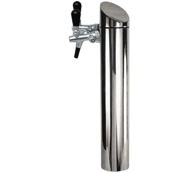 Schanks&auml;ule, Bierzapfs&auml;ule - Modell Tower, matt geb&uuml;rstet, 2-leitig