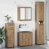 vidaXL Set de mobilier pentru baie cu sertar 4 pcs Stejar Artizanal 3403849