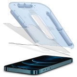 Folie Protectie Ecran Spigen EZ FIT pentru Apple iPhone 12 Pro Max, Sticla securizata, Set 2 bucati AGL01791