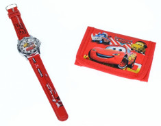 Set ceas pentru copii cu Cars + portofel cadou - COCO6614 foto