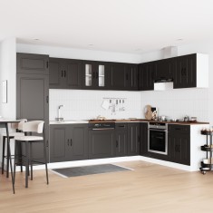 Dulap de bucătărie cu ușă Kalmar 2 pcs Negru 80 x 46 x 81.5 cm