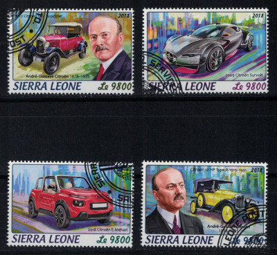 SIERRA LEONE 2018 - Automobile Citroen, aniversare 140 de ani /serie completa foto