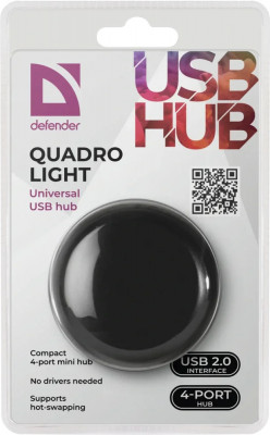 Hub Defender Quatro Light 4xUSB 2.0 Negru foto