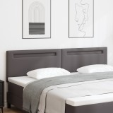 VidaXL Tăblie Design Simplu Gri 200 cm Piele Ecologică