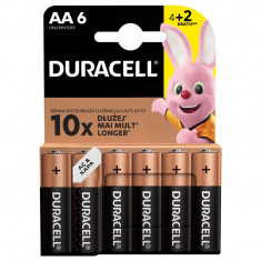 Baterie alcalina Duracell tip AA LR06 blister 4 buc