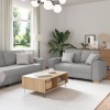VidaXL Set canapea, 3 piese, perne gri nor, textil
