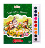 Cumpara ieftin Disney. Iepurasi. Sa pictam cu iepurasii. Carte de colorat cu pensula si acuarele