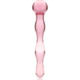 Dildo Anal din Cristal Roz 18 cm &ndash; Nebula Series by Ibiza, Model 13, Borosilicat, Design Premium